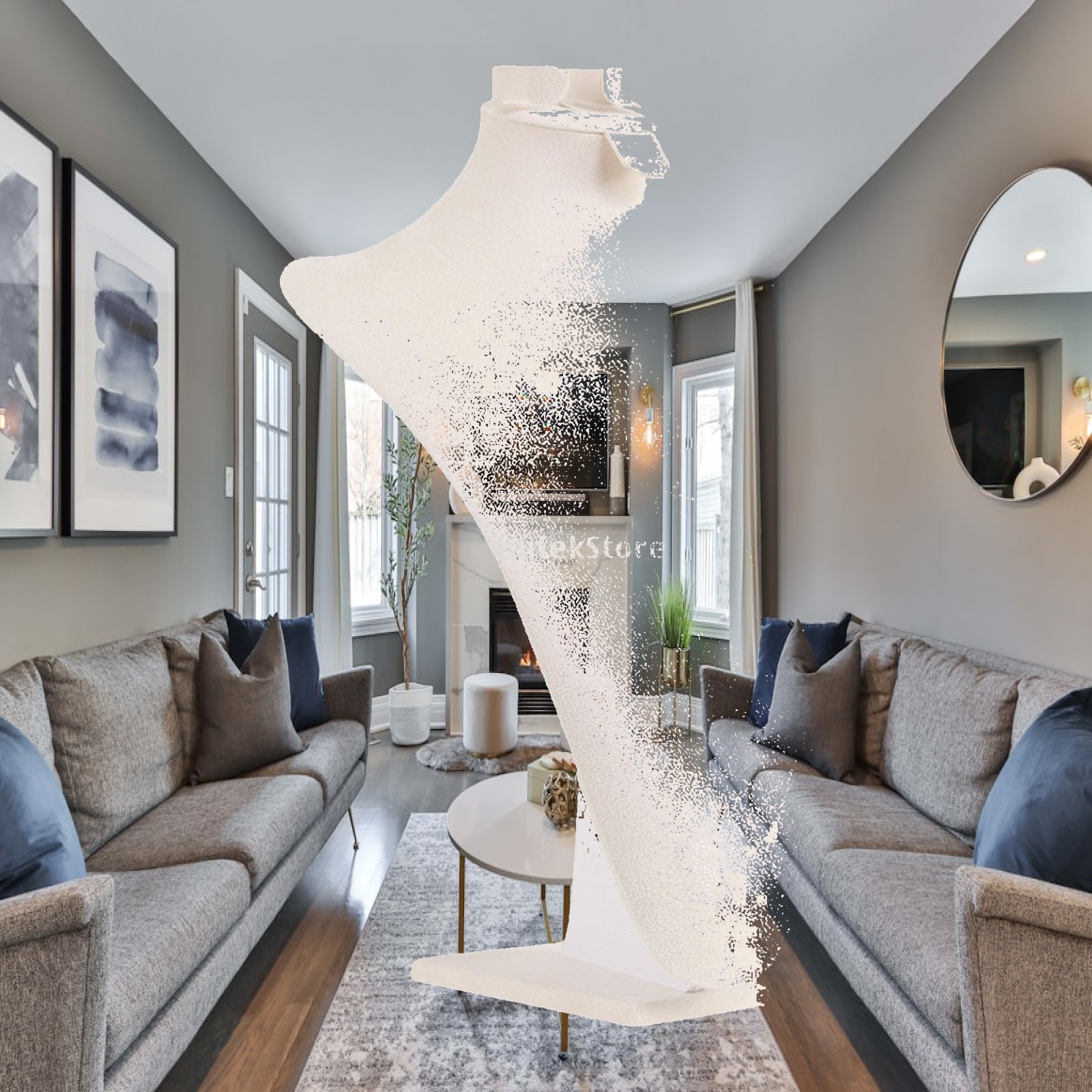 Home Decor Retail Stores - ขาตั้งโชว์สร้อยคอ ผ้าคลุมแบบตั้งโต๊ะ สำหรับร้านขายเครื่องประดับ ตกแต่งบ้าน งานแสดงสินค้า
