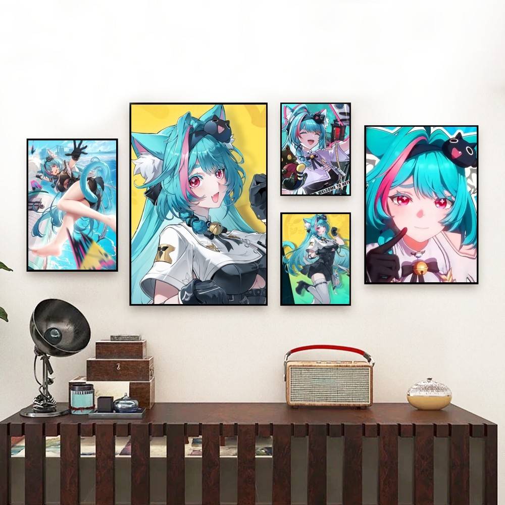 Home Decor Nte - N-everness to everness Mint Nte โปสเตอร์สติกเกอร์ติดผนังลาย