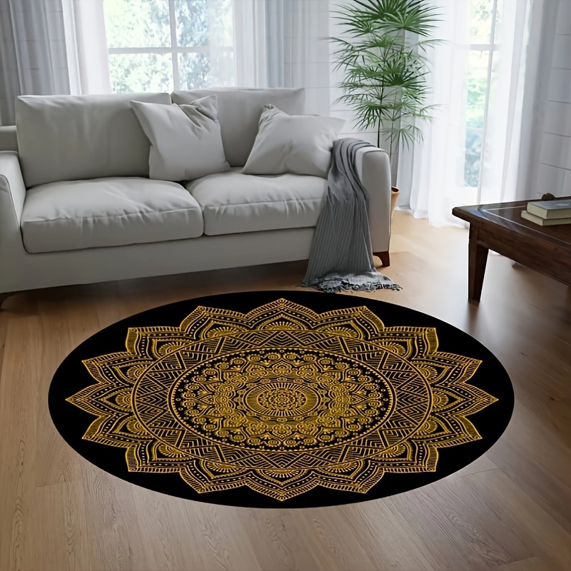 Home Decor Retail Stores - พรมปูพื้นลายกราฟิกวินเทจแบบสมมาตร ทนทาน เหมาะสำหรับทางเข้าร้านกาแฟ สำนักงาน ซูเปอร์มาร์เก็ต และร้านค้า