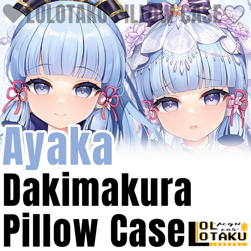 Home Decor Game - ปลอกหมอนอิง Ayaka Dakimakura จากเกม Genshin Impact