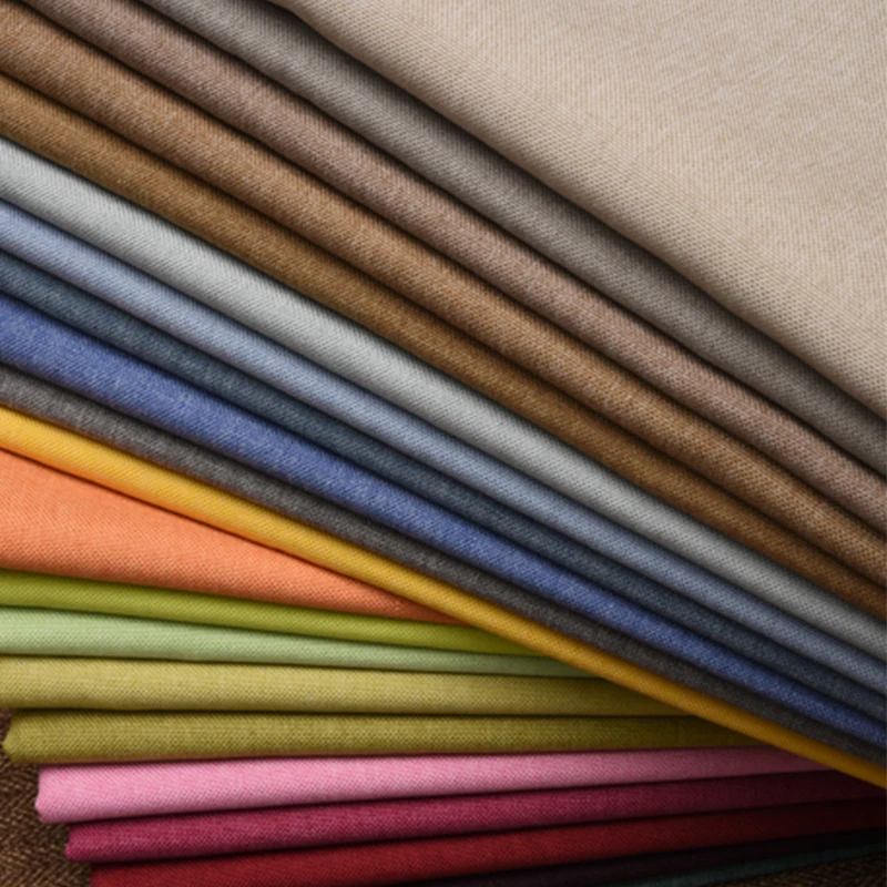 Linen Table Runner - หนาผ้าฝ้ายผ้าลินินผ้าโดยเมตรสําหรับเบาะโซฟาปลอกหมอนกระเป๋าผ้าปูโต๊ะ DIY เย็บผ้านุ่มธรรมดาสีน้ําตาล