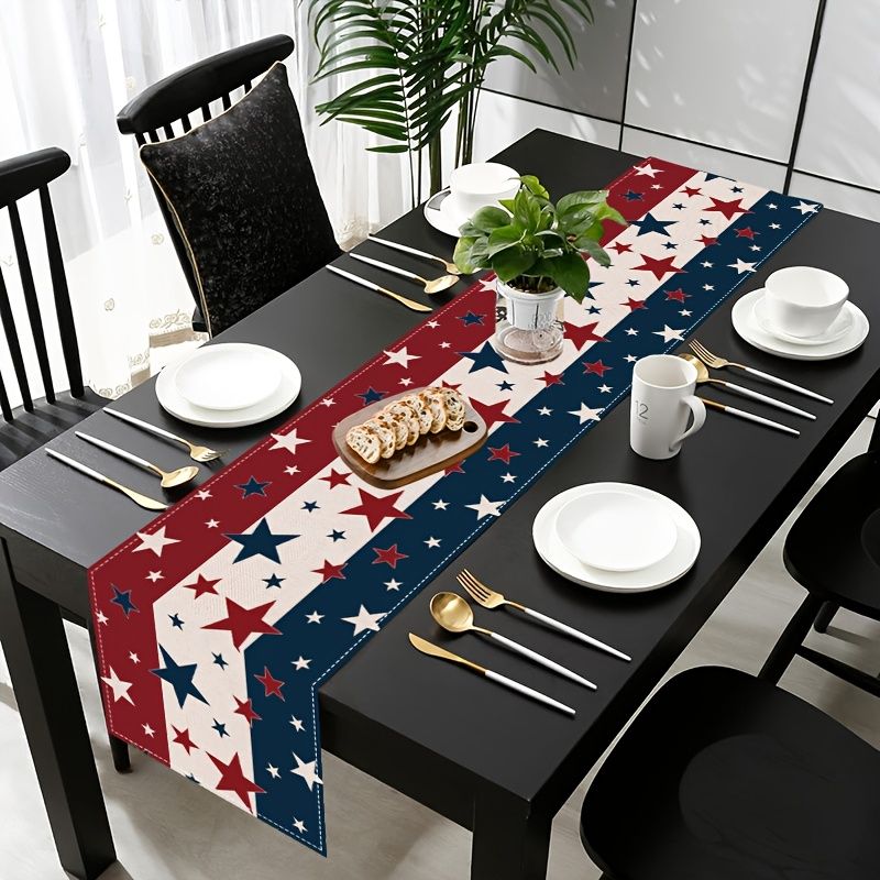 วิคามา ชุดแผ่นรองจานวันชาติ 4  - Linen Table Runner บทวิจารณ์และราคา
