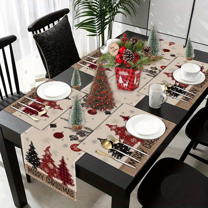 ชุดผ้ารองโต๊ะคริสต์มาสสไตล์อเม - Linen Table Runner บทวิจารณ์และราคา