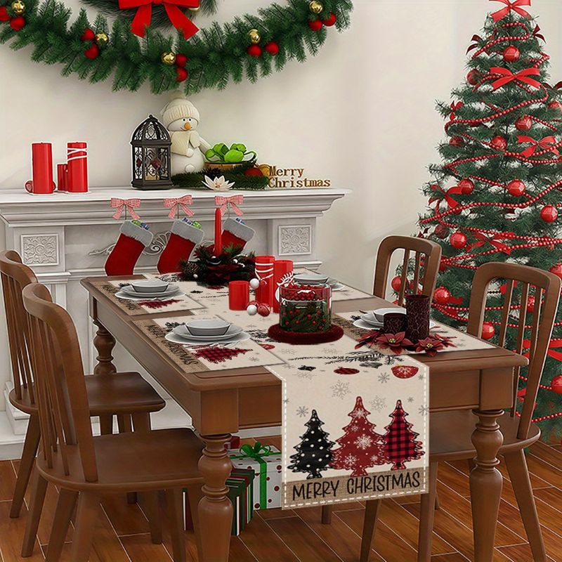 ชุดผ้ารองโต๊ะคริสต์มาสสไตล์อเม - Linen Table Runner บทวิจารณ์และราคา