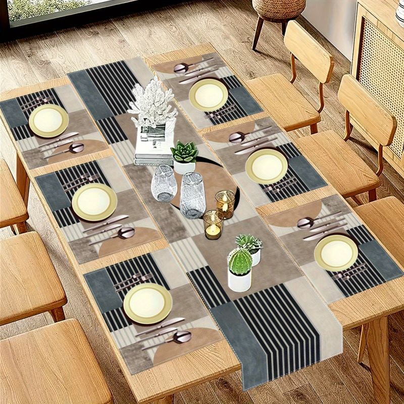 ชุดผ้ารองโต๊ะและแผ่นรองจานลายเ - Linen Table Runner บทวิจารณ์และราคา