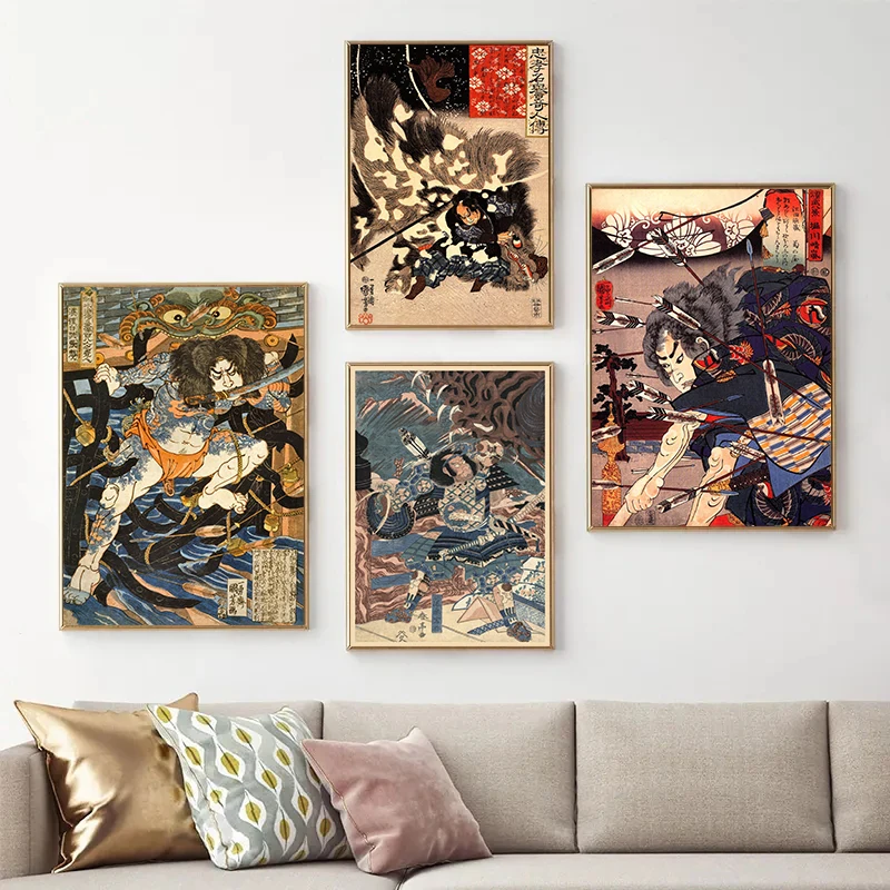 ภาพวาดบนผืนผ้าใบสไตล์เรโทร ญี่ - Home Decor Japandi บทวิจารณ์และราคา