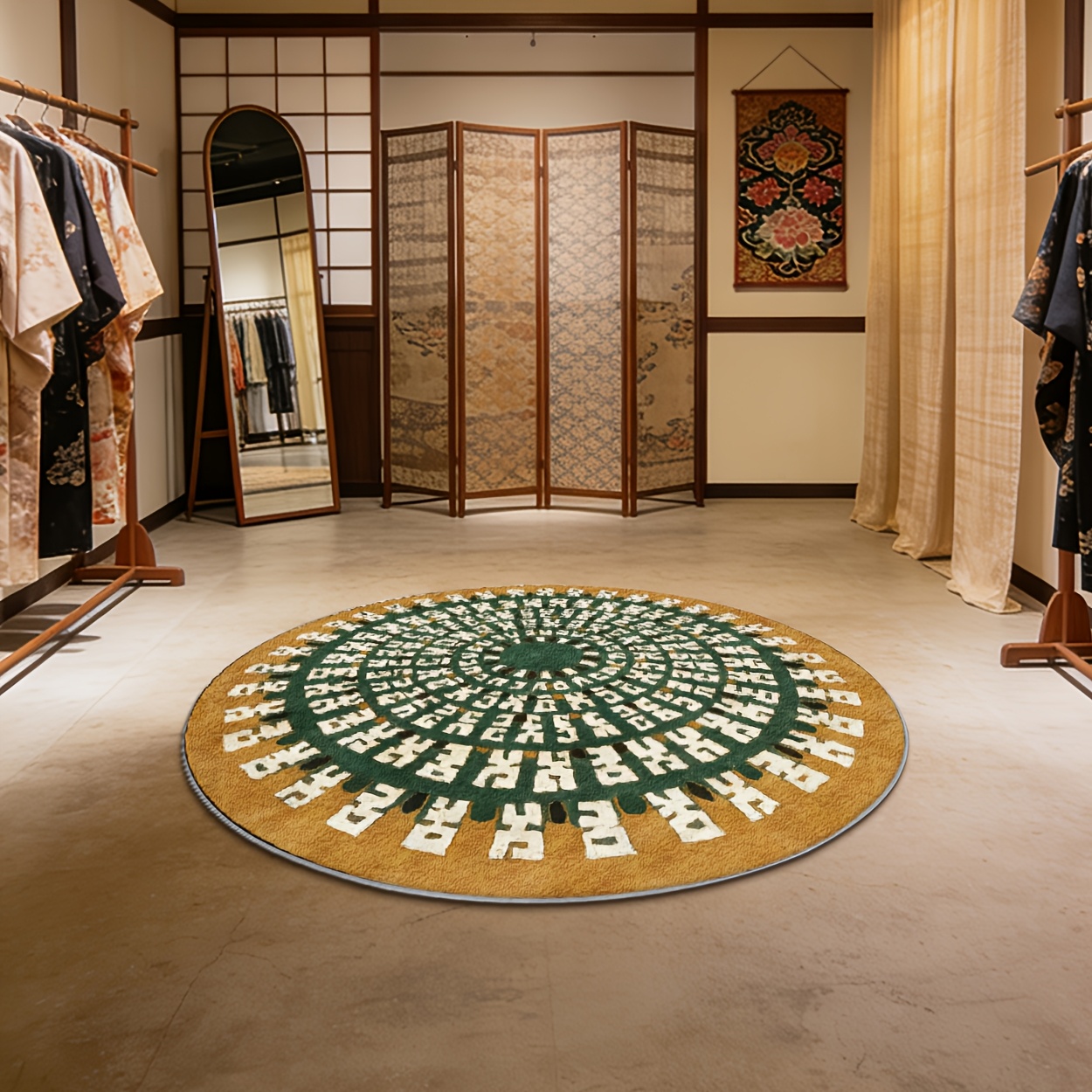 พรมปูพื้นลายพฤกษศาสตร์สีพาสเทล - Home Decor Retail Stores บทวิจารณ์และราคา