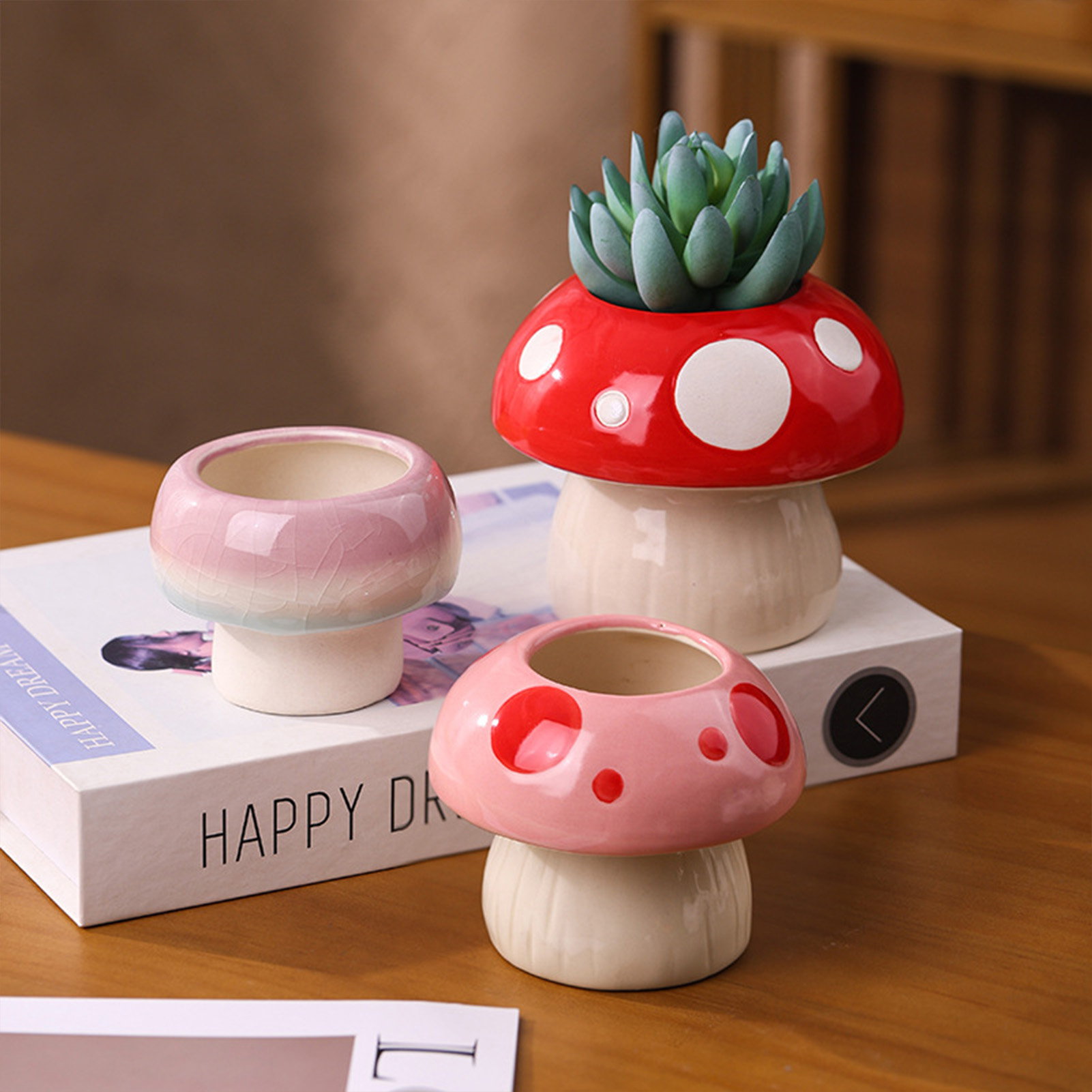 แจกันเซรามิกสร้างสรรค์รูปเห็ดน - Home Decor Dopamine บทวิจารณ์และราคา