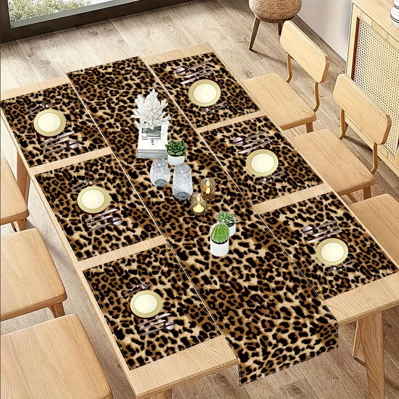 VIKAMA ชุดแผ่นรองจานลายเสือดาว - Linen Table Runner บทวิจารณ์และราคา