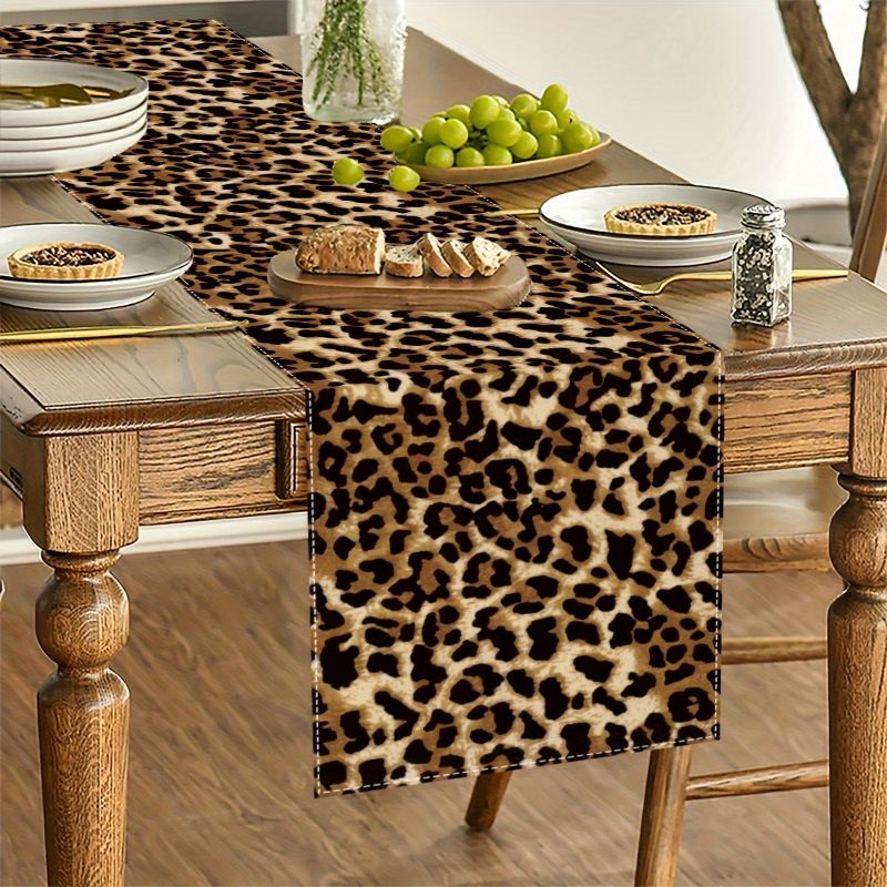 VIKAMA ชุดแผ่นรองจานลายเสือดาว - Linen Table Runner บทวิจารณ์และราคา