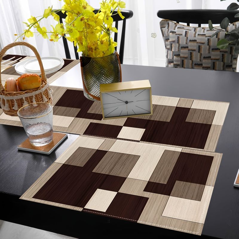 VIKAMA ชุดแผ่นรองจานสไตล์เรขาค - Linen Table Runner บทวิจารณ์และราคา