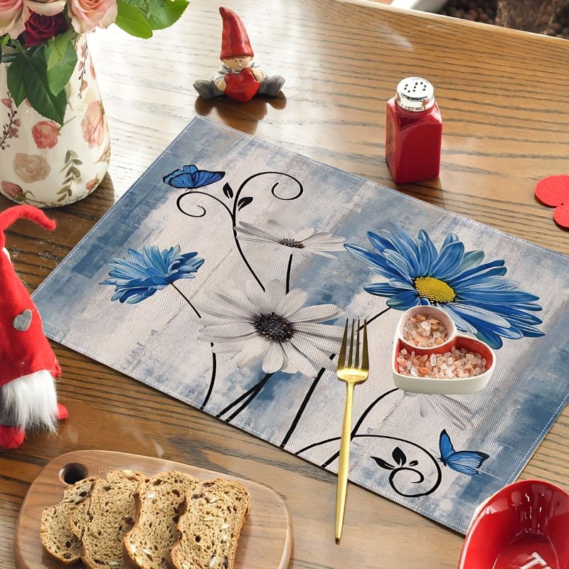 VIKAMA ชุดแผ่นรองจานลายดอกไม้ส - Linen Table Runner บทวิจารณ์และราคา
