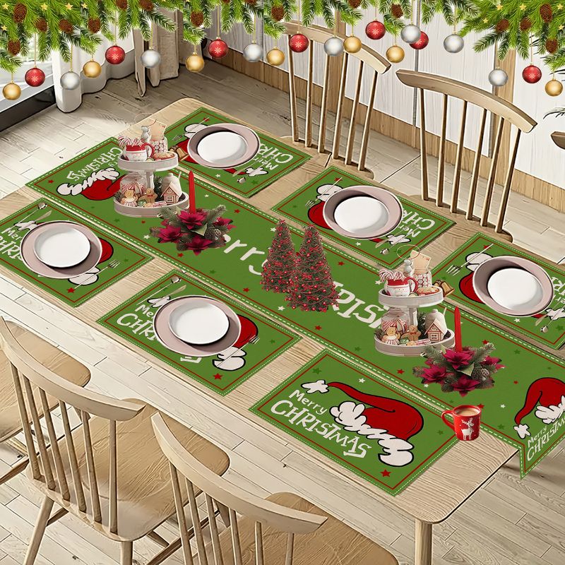 VIKAMA ชุดแผ่นรองจานลายการ์ตูน - Linen Table Runner บทวิจารณ์และราคา