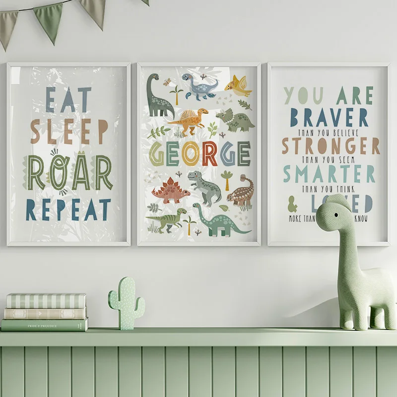 ศิลปะบนผนังไดโนเสาร์ยุคจูราสสิ - Home Decor Japandi บทวิจารณ์และราคา