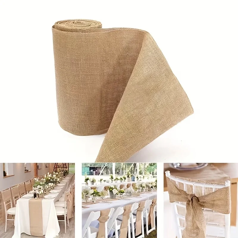 ผ้ากระสอบสีเบจแบบม้วน ดีไซน์ให - Linen Table Runner บทวิจารณ์และราคา