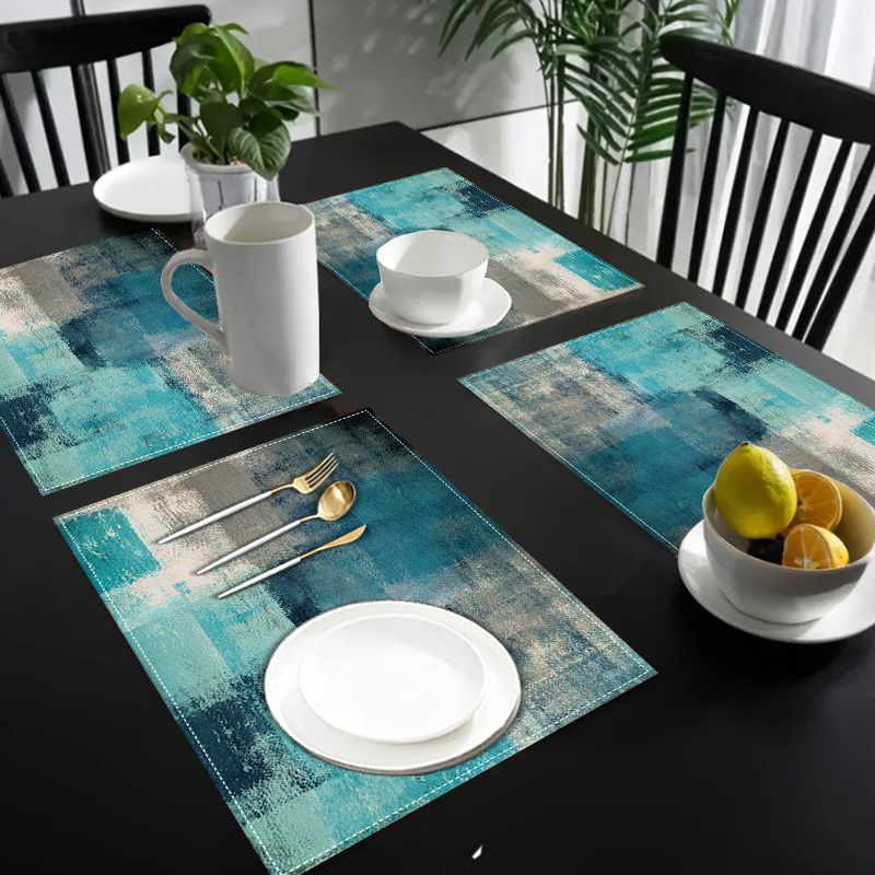 VIKAMA Morandi Abstract Ink Ta - Linen Table Runner บทวิจารณ์และราคา