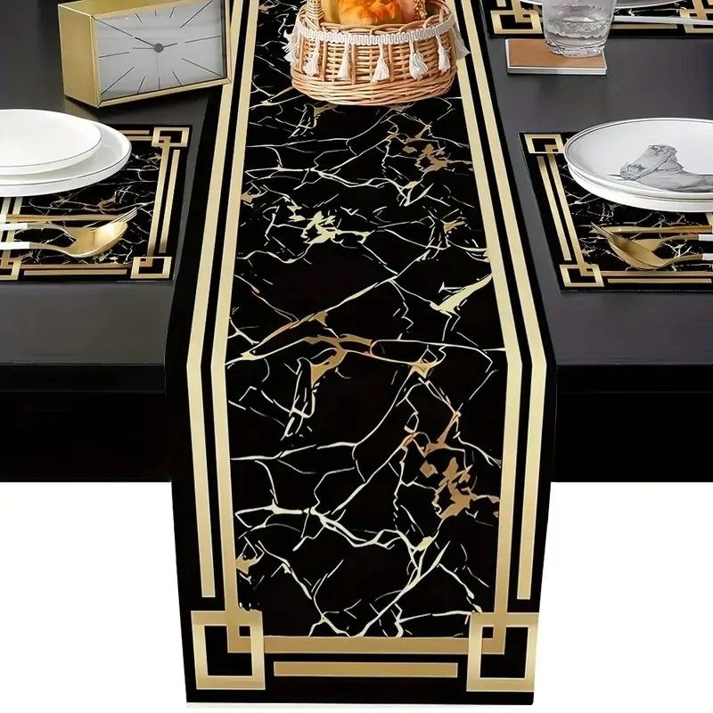 VIKAMA ชุดแผ่นรองจานลายหินอ่อน - Linen Table Runner บทวิจารณ์และราคา