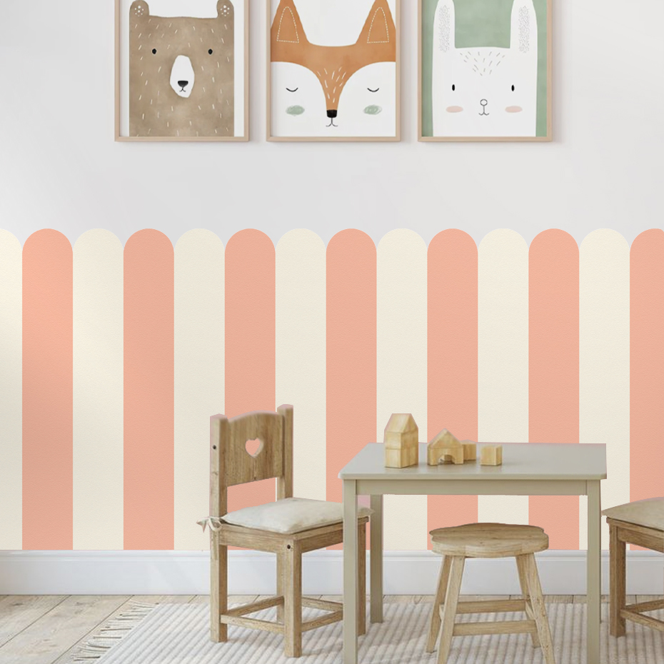 หลากสีแนวตั้งลาย Arc วอลล์เปเป - Home Decor Game บทวิจารณ์และราคา